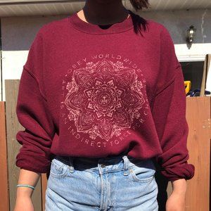 cozy maroon crew neck
